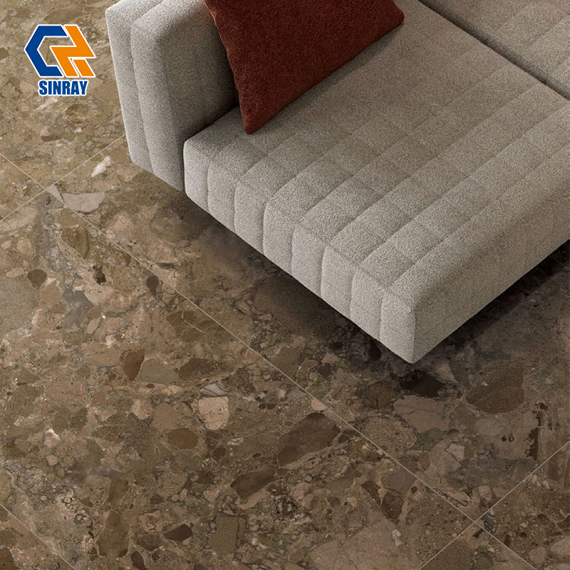 12SA01 600x1200mm High Gloss Glazed Porcelain Tiles, Stain Resistant Easy Clean Floor & Wall Tiles For Villa Apartment Decoration