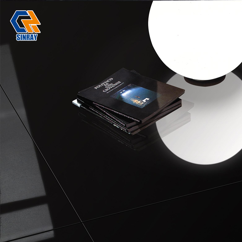 NB6000 Soft Matte Anti-Fingerprint Black Porcelain Tiles, Anti-Slip Wearproof Dark Porcelain Panels Suitable For Cafe, Bar, KTV, Retail Store High Traffic Commercial Spaces