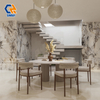 ZS927126 Natural Marble Texture Sintered Stone Compact Surfaces, Anti-Bacterial Food-Grade Stain Repellent Slabs for Kitchen Islands, Wash Vanities and Custom Furniture Tops