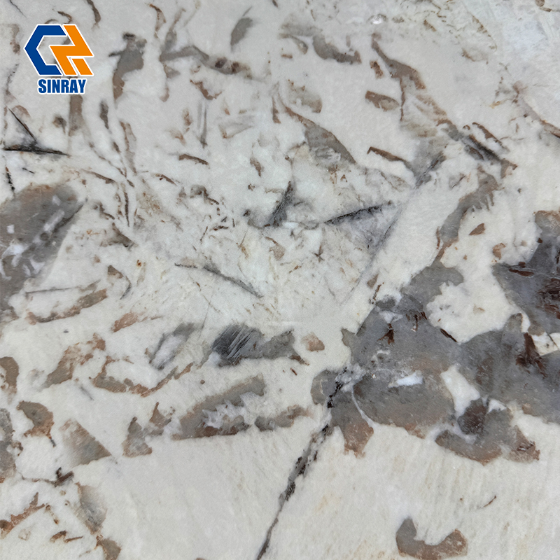 ZS927127 Natural Marble Texture Sintered Stone Compact Surfaces, Anti-Bacterial Food-Grade Stain Repellent Slabs for Kitchen Islands, Wash Vanities and Custom Furniture Tops