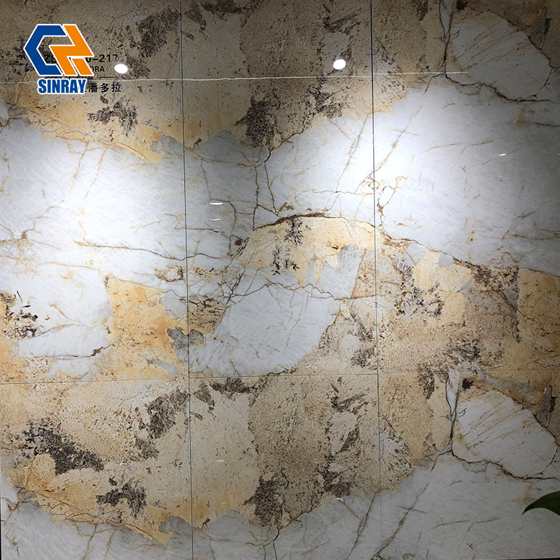 ZS90260-217 Luxury Clear Vein Sintered Stone Compact Slabs, High Temperature Tolerant Anti-Fouling Stone Material for High-End Villas and Five-Star Hotel Interior Decoration