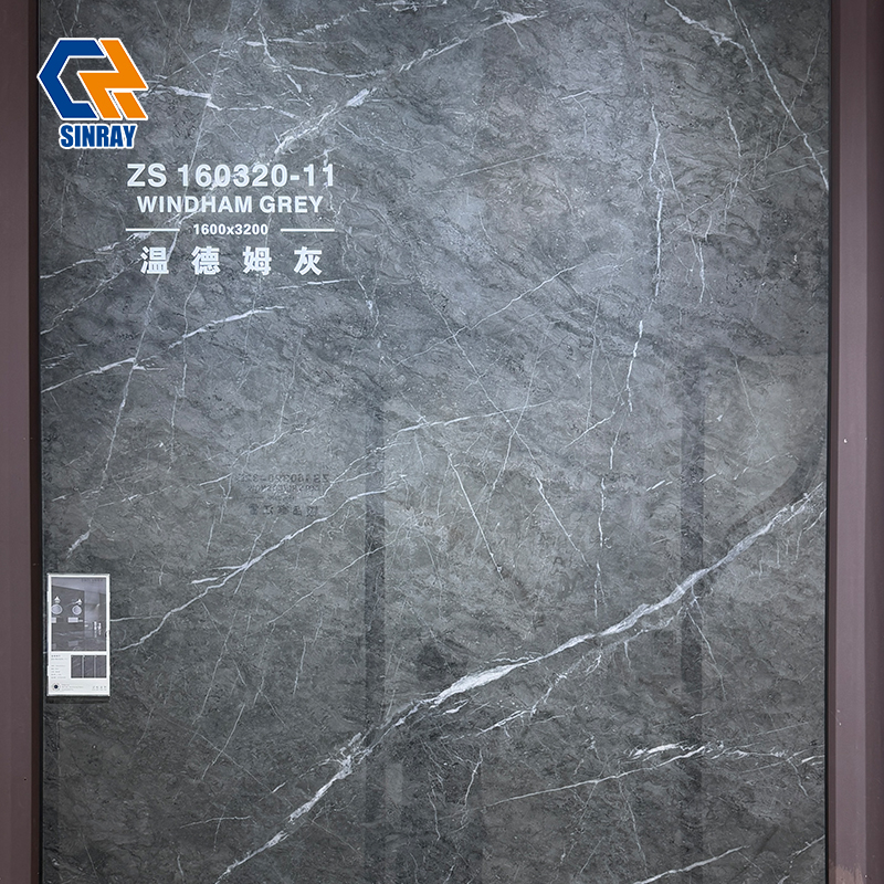ZS160320-011 Wholesale Indoor Outdoor Multi-Purpose Sintered Stone, Gloss Matte Dual Surface Options Durable Stone Material for Real Estate Large Scale Renovation