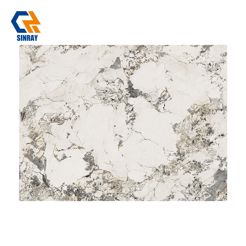 ZS927122 Soft Matte Anti Fingerprint Sintered Stone Slabs, Shock Resistant Easy Daily Maintenance Stone Material for Modern Household and High Foot Traffic Retail Shops