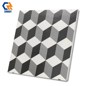 Modern Rustic Tiles Stone Imitation Texture Dark Anthracite Wear-Resistant Non-Slip Acid-Resistant 600x600mm Floor Tiles Villa