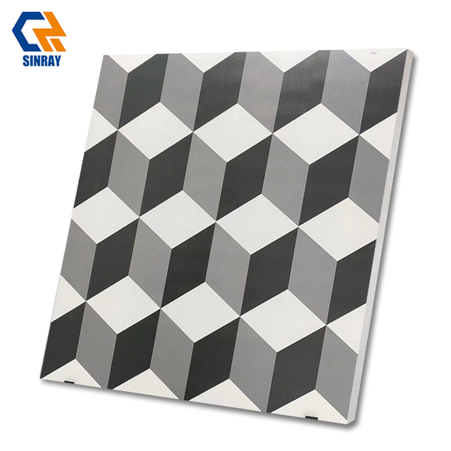Modern Rustic Tiles Stone Imitation Texture Dark Anthracite Wear-Resistant Non-Slip Acid-Resistant 600x600mm Floor Tiles Villa