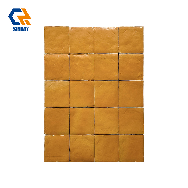 Unique Vintage Aged Texture Terracotta Cracked Ice Accent Wall Tiles, Gloss Natural Craquelure Glaze Waterproof Decor Tiles for Farmhouse Mediterranean Kitchen Bathroom Remodel
