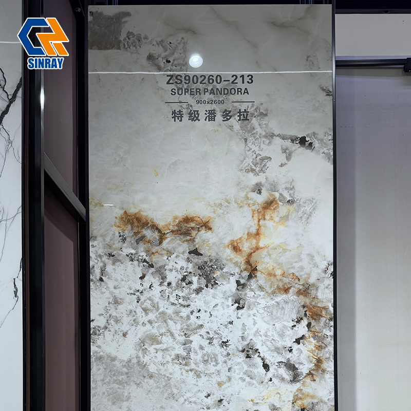 ZS90260-213 Modern Minimalist Sintered Stone Countertop Panels, Non-Porous Simple Daily Cleaning Stone Slabs Perfect for Household Custom Furniture Tops