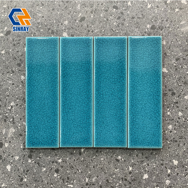 Hand-Chiseled Traditional Zellige Mosaic Tiles, UV Resistant Waterproof Glazed Terracotta Tiles For Swimming Pool Fountain Exterior Wall Decoration 