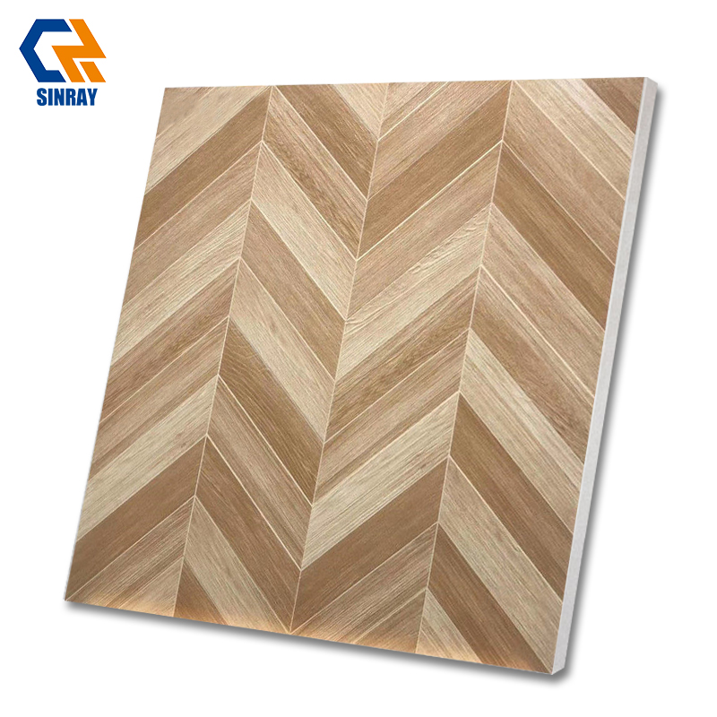 Modern Rustic Wood Grain Antibacterial Interior Tiles 9mm Dark Anthracite Matte Surface Wear-Resistant Non-Slip Apartment Room