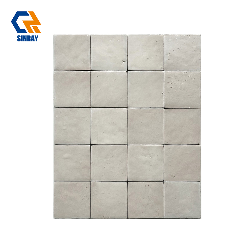 Handmade Rustic Cracked Terracotta Accent Wall Tiles, Waterproof Aged Texture Clay Tiles For Kitchen Backsplash Bathroom Shower Niche Decor