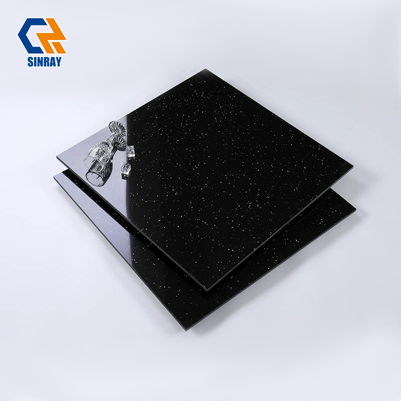 NB6501 Full Body Nero Marquina Black Porcelain Floor Tiles, Mohs High Hardness Anti-Fouling Marble Look Dark Tiles For Hotel Lobby Reception Desk Stair Cladding Engineering Works