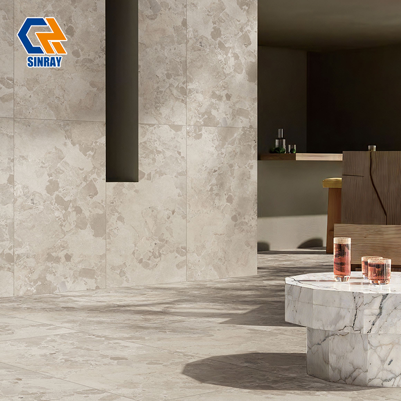 12CM01 600×1200mm High Gloss Glazed Porcelain Floor Tile | Anti-Stain Wear Resistant Interior Wall & Floor Porcelain Tiles