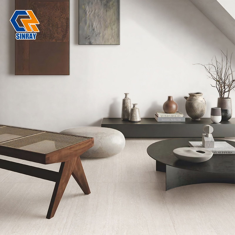 60DM01 Premium Polished Glazed Porcelain Tiles 600×600mm, Highly Stain Repellent Durable Flooring Materials for Villa, Apartment and Hotel Interior Renovation