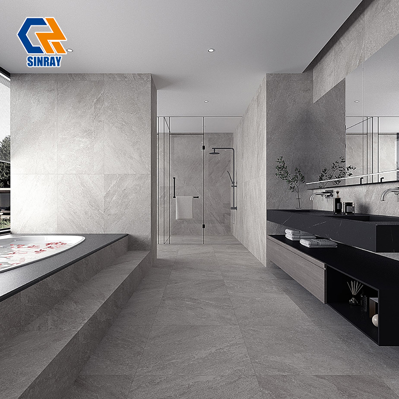 JJ6601 JJ61201 600x600mm Elegant High Gloss Porcelain Flooring Tiles, Stain Proof Hard-Wearing Glazed Tiles for Residential Houses and Public Commercial Areas