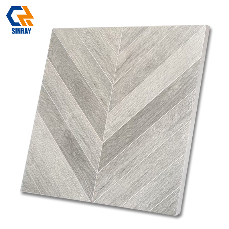 Modern Rustic Wood Grain Antibacterial Interior Tiles 9mm Dark Anthracite Matte Surface Wear-Resistant Non-Slip Apartment Room