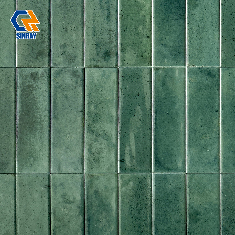 Handmade Ceramic Hand Tiles, Artisan Glazed Decor Wall Tiles With Natural Uneven Texture For Kitchen Backsplash Bathroom Feature Wall Cafe Interior Decoration