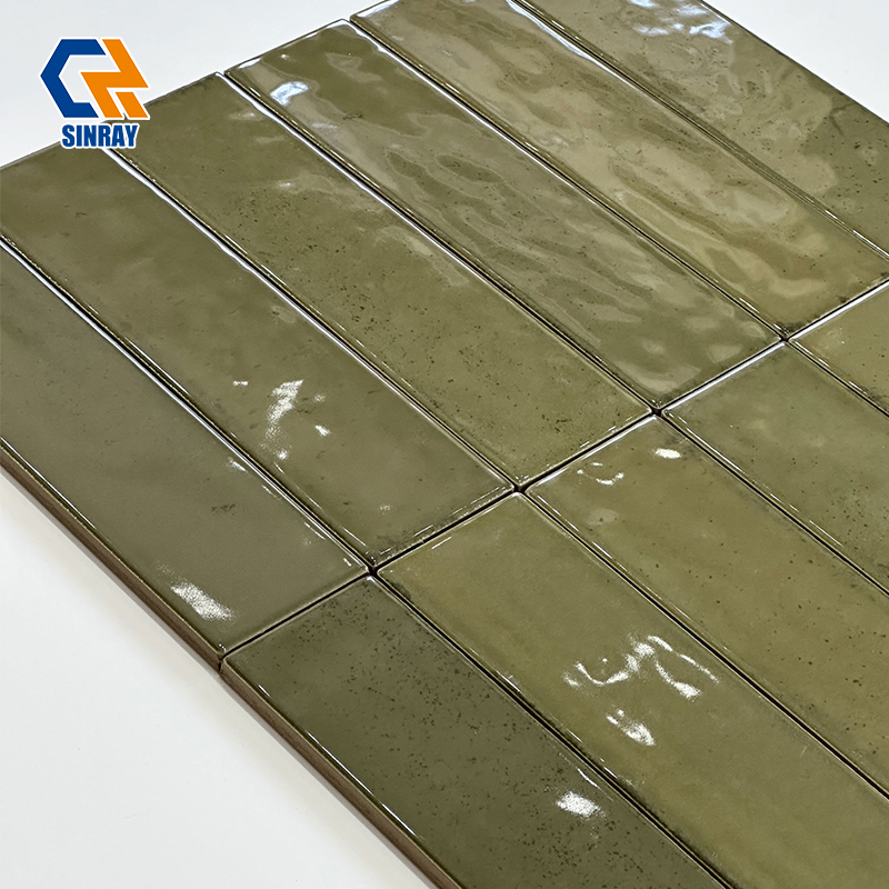 Hand Crafted Colorful Glazed Hand Tiles, Unique Irregular Shape Art Wall Tiles Anti-Water Easy Clean For Villa Shower Wall Restaurant Accent Wall