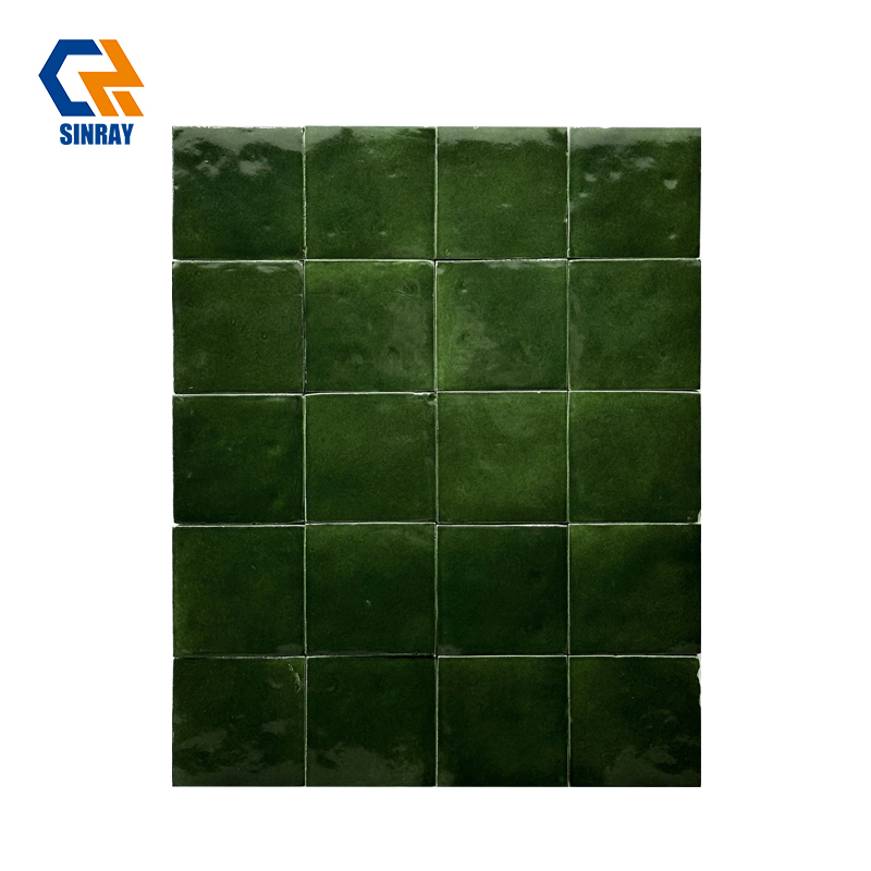 Terracotta Cracked Ice Tile Collection, Natural Delicate Craquelure Texture Waterproof Stain Resistant for Kitchen Backsplash Shower Niche Fireplace