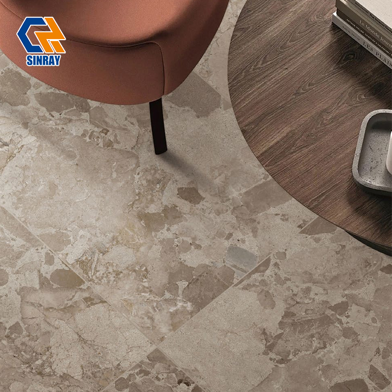 12CM01 600×1200mm High Gloss Glazed Porcelain Floor Tile | Anti-Stain Wear Resistant Interior Wall & Floor Porcelain Tiles