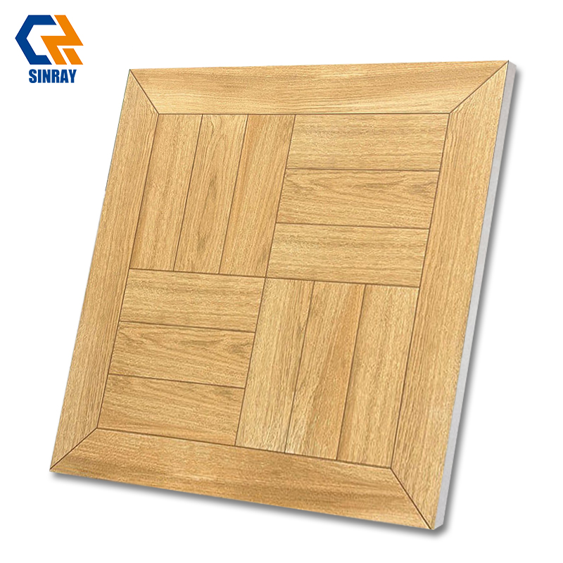 Modern Rustic Wood Grain Antibacterial Interior Tiles 9mm Dark Anthracite Matte Surface Wear-Resistant Non-Slip Bathroom Villa