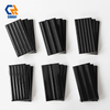 Midnight Black Bejmat Zellige Subway Tiles, Hand-Glazed Dark Moroccan Clay Tiles Oil Coffee Stain Proof For Bar Counter Background Hotel Lobby Feature Walls
