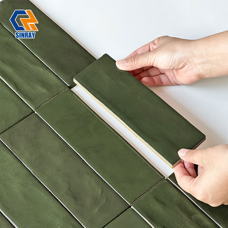 Hand-Chiseled Moroccan Zellige Decor Tiles, Unique Organic Texture Non-Porous Glazed Wall Tiles Suitable For Boutique Hotel Spa Cafe Accent Wall Cladding Projects