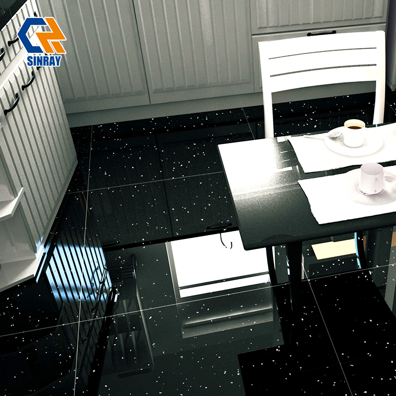 NB6501 Full Body Nero Marquina Black Porcelain Floor Tiles, Mohs High Hardness Anti-Fouling Marble Look Dark Tiles For Hotel Lobby Reception Desk Stair Cladding Engineering Works