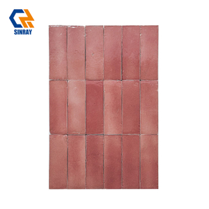 Vintage Hand-Glazed Ice Crack Terracotta Tiles, Easy-to-Clean Artisan Clay Wall Panels for Apartment Shower Niches, Fireplace Surrounds & Entryway Decor
