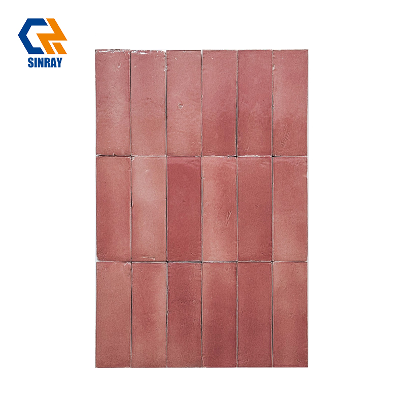 Vintage Hand-Glazed Ice Crack Terracotta Tiles, Easy-to-Clean Artisan Clay Wall Panels for Apartment Shower Niches, Fireplace Surrounds & Entryway Decor