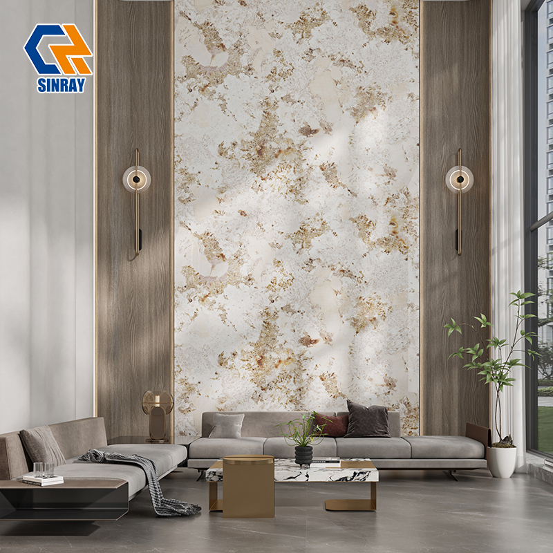 ZS927128 Modern Minimalist Sintered Stone Countertop Panels, Non-Porous Simple Daily Cleaning Stone Slabs Perfect for Household Custom Furniture Tops