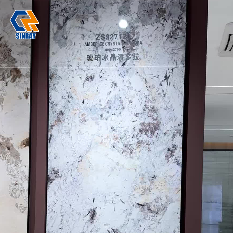 ZS927120 Extra Large Format Sintered Stone Slabs with Natural Marble Veins, Anti-Scratch Heatproof Non-Porous Panels for Kitchen Countertops, Wall Cladding and Indoor Flooring