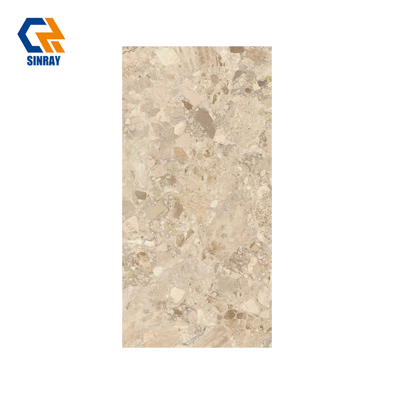 12SA01 600x1200mm High Gloss Glazed Porcelain Tiles, Stain Resistant Easy Clean Floor & Wall Tiles For Villa Apartment Decoration
