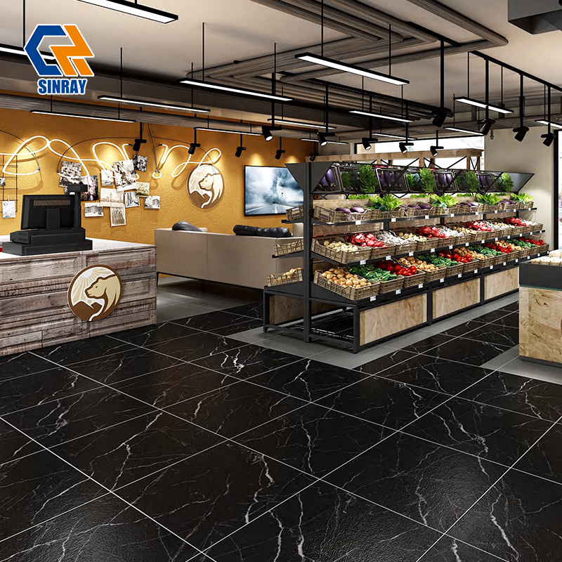 BY6H6010 Premium Nero Marquina Black Sintered Stone Compact Surfaces, Anti-Bacterial Acid Alkali Resistant Low Maintenance Slabs for Hotel Lobby Feature Walls & Dining Table Tops
