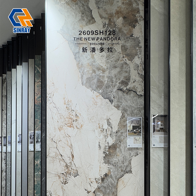 2609SH128 Indoor & Outdoor Sintered Stone Sheets, UV Stable Fade Proof Waterproof Stone Panels for Villa, Hotel, Office Commercial Renovation Projects