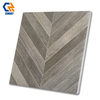 Modern Rustic Wood Grain Antibacterial Interior Tiles 9mm Dark Anthracite Matte Surface Wear-Resistant Non-Slip Apartment Room