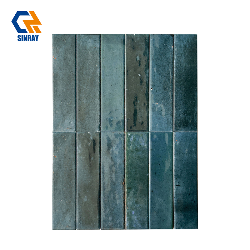 Handmade Ceramic Hand Tiles, Artisan Glazed Decor Wall Tiles With Natural Uneven Texture For Kitchen Backsplash Bathroom Feature Wall Cafe Interior Decoration