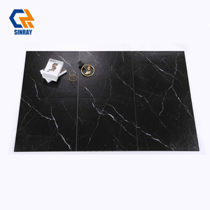 BY6H6010 Premium Nero Marquina Black Sintered Stone Compact Surfaces, Anti-Bacterial Acid Alkali Resistant Low Maintenance Slabs for Hotel Lobby Feature Walls & Dining Table Tops