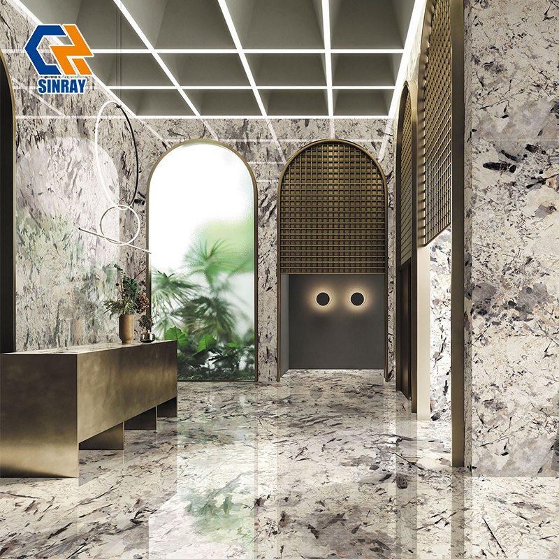 ZS90180-002 Matte Anti-Fingerprint Sintered Stone Panels, Wear Resistant Low Maintenance Stone Slabs for Modern Residential and High-Traffic Public Areas