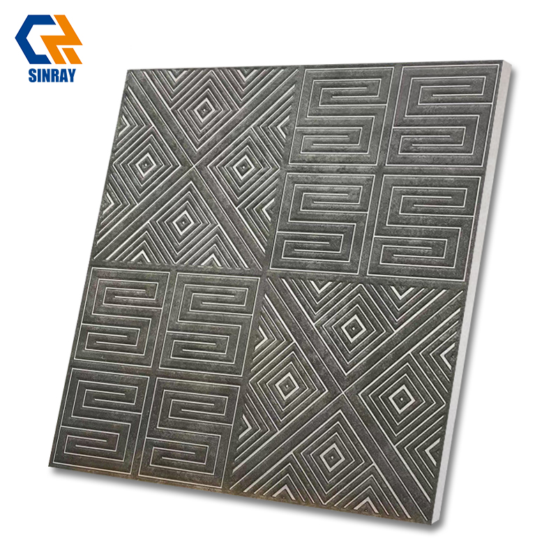 Rustic Matte Wood Grain Modern Anti-Slip Floor & Wall Tiles 9mm Thick 800x800mm for Villa Bathroom Room Borders & Accents