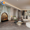 SC9DJ1632535 Large Format Full Body Sintered Stone Slabs, Anti-Acid Anti-Alkali Heat Resistant Scratch Proof Compact Stone for Kitchen Countertop, TV Background Wall and Custom Furnitur