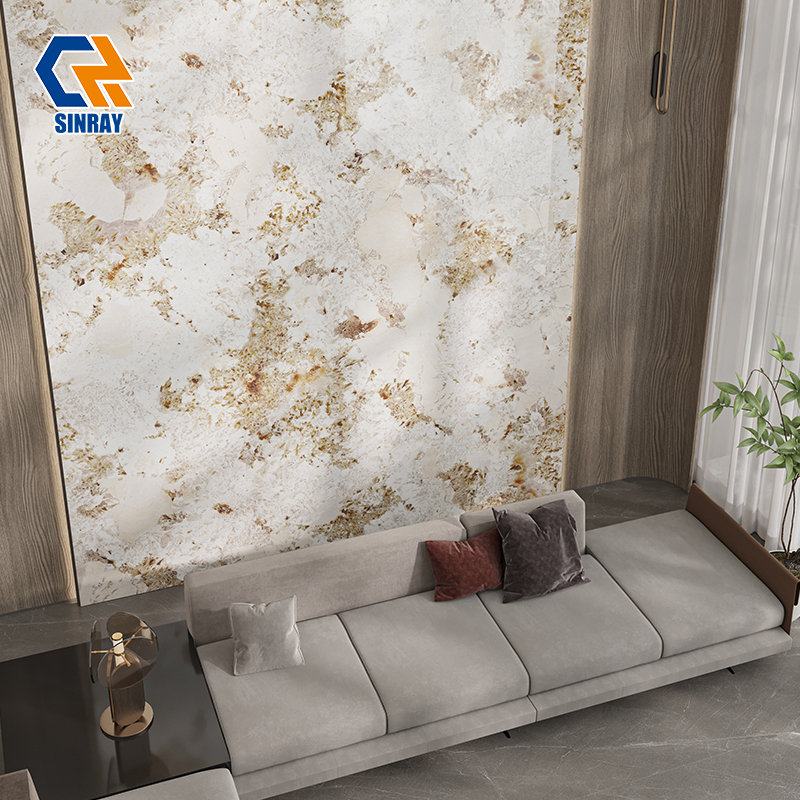 ZS927128 Modern Minimalist Sintered Stone Countertop Panels, Non-Porous Simple Daily Cleaning Stone Slabs Perfect for Household Custom Furniture Tops