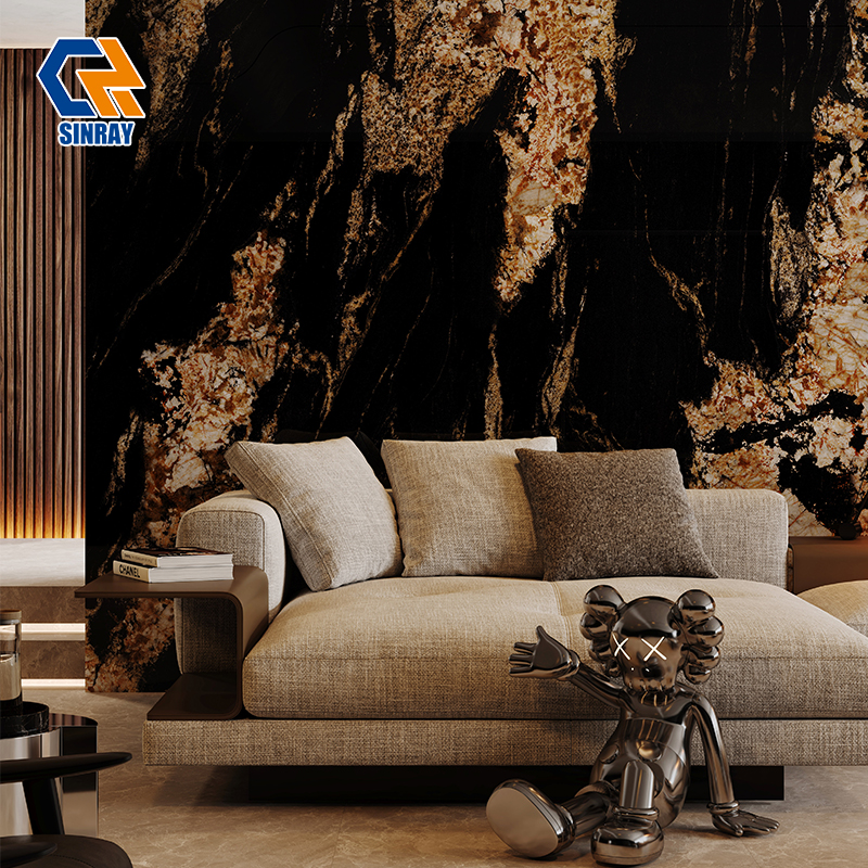 ZS927159 Soft Matte Anti-Fingerprint Sintered Stone Surfaces, Impact Resistant Low Maintenance Stone Boards Suitable for High-Traffic Offices, Restaurants and Modern Family Homes