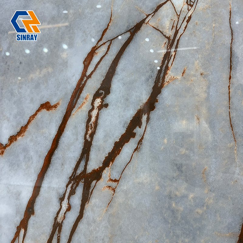 1632TRS-316 High Mirror Gloss Sintered Stone Big Slabs, Smooth Stain Repellent Hard Compact Stone for Luxury Hotel Lobby Background Walls, Bar Counters and Villa Interior Decoration