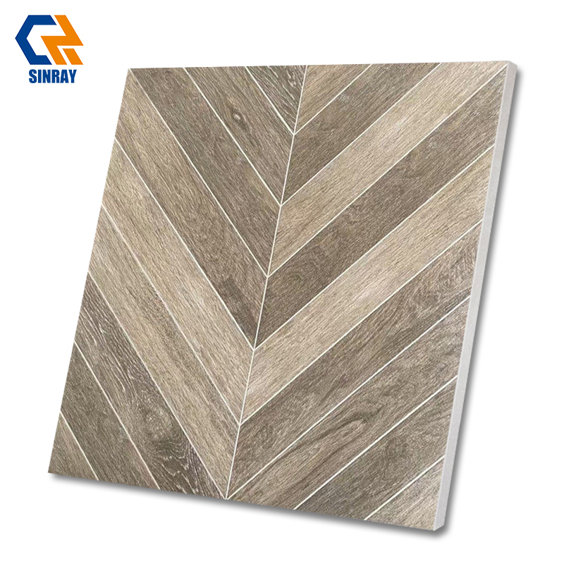 Modern Rustic Wood Grain Antibacterial Interior Tiles 9mm Dark Anthracite Matte Surface Wear-Resistant Non-Slip Apartment Room