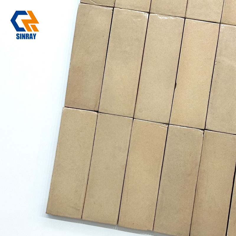 Square & Subway Format Cracked Ice Terracotta Tiles, Natural Earthy Burnt Orange & Cream Shades Mold-Proof Wall Tiles for Boutique Hotel Spa Resort Renovation Projects