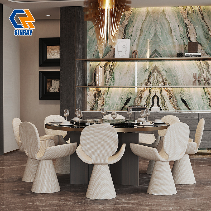 SC9DJ1632535 Large Format Full Body Sintered Stone Slabs, Anti-Acid Anti-Alkali Heat Resistant Scratch Proof Compact Stone for Kitchen Countertop, TV Background Wall and Custom Furnitur