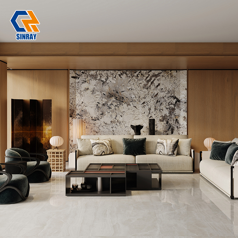 ZS927127 Natural Marble Texture Sintered Stone Compact Surfaces, Anti-Bacterial Food-Grade Stain Repellent Slabs for Kitchen Islands, Wash Vanities and Custom Furniture Tops