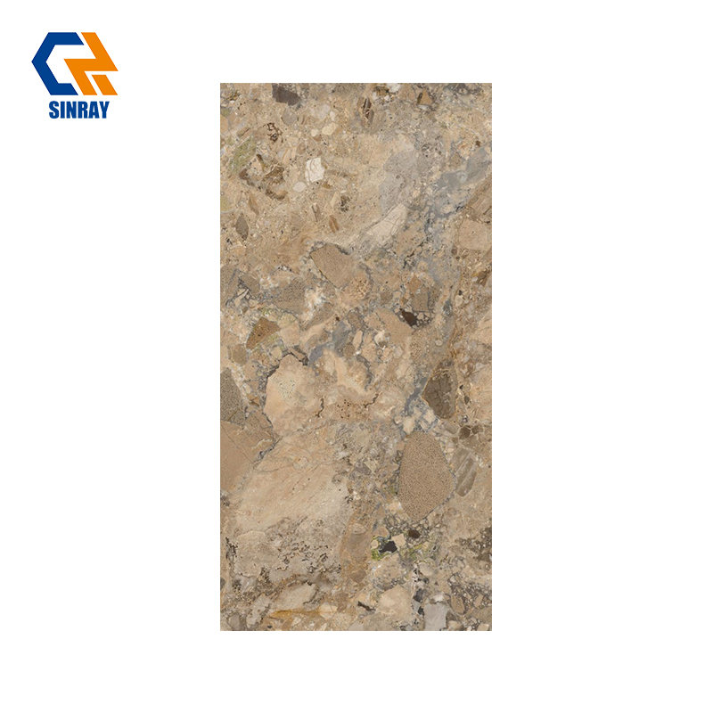 12SA01 600x1200mm High Gloss Glazed Porcelain Tiles, Stain Resistant Easy Clean Floor & Wall Tiles For Villa Apartment Decoration