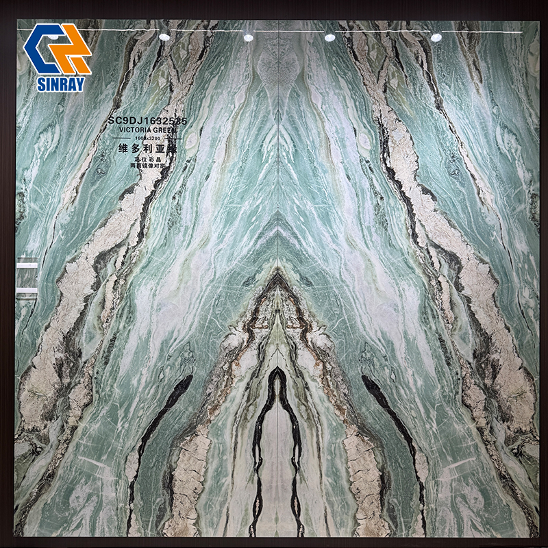 SC9DJ1632535 Large Format Full Body Sintered Stone Slabs, Anti-Acid Anti-Alkali Heat Resistant Scratch Proof Compact Stone for Kitchen Countertop, TV Background Wall and Custom Furnitur