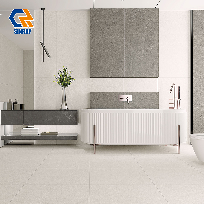 POR612101 Project Use 600x1200mm High Gloss Porcelain Floor Tiles, Stain Repellent Glazed Tiles For Hotel Mall Office Bulk Purchase